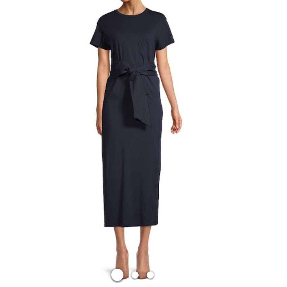 Monrow shirt dress- navy blue